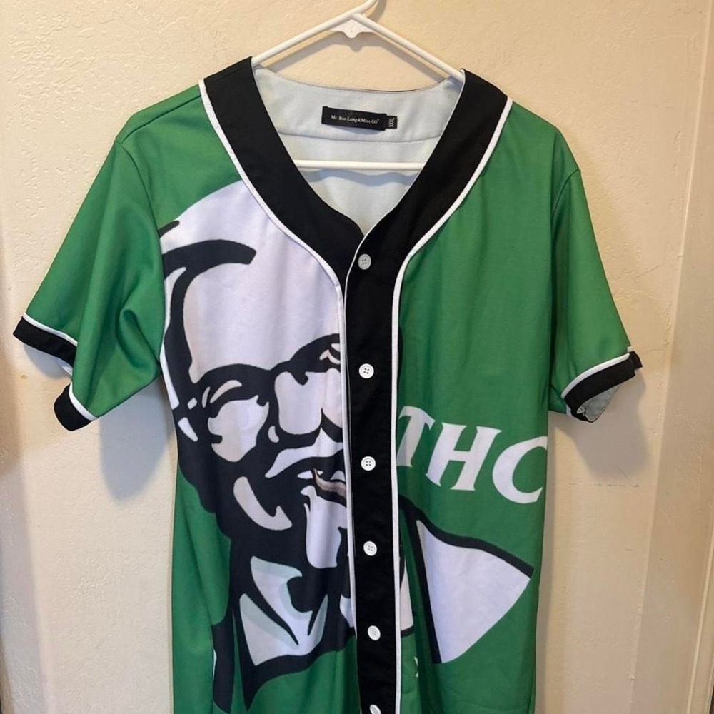 THC Green Baseball Jersey Cannabis